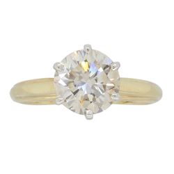 14K Yellow Gold 1.28ct Light Chocolate Diamond Ring