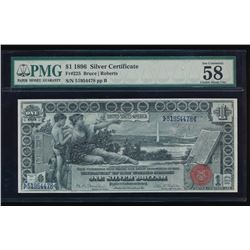 1896 $1 Silver Certificate PMG 58