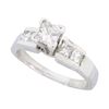Image 2 : 14KT White Gold 1.00ctw Diamond Ring