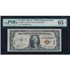 Image 1 : 1935A $1 Hawaii Silver Certificate PMG 65EPQ