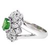 Image 2 : 14KT White Gold 1.61ct GIA Cert Tsavorite and Diamond Ring