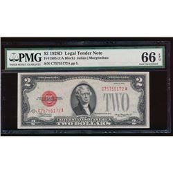 1928D $2 Legal Tender Note PMG 66EPQ