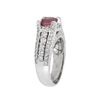Image 2 : 18KT White Gold 1.16ct Padparadscha Sapphire and Diamond Ring