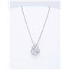 Image 2 : 14KT White Gold 0.25ctw Diamond Pendant with Chain