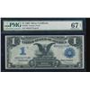 Image 1 : 1899 $1 Black Eagle Silver Certificate PMG 67PPQ