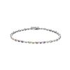 Image 1 : 14KT White Gold 4.59ctw Multi Color Sapphire Bracelet