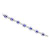 Image 1 : 14KT White Gold 10.28ctw Tanzanite and Diamond Bracelet