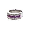 Image 1 : 14KT White Gold 1.34ctw Sapphire and Diamond Ring