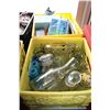 Image 1 : CRATE OF GLASSWARE AND CRATE OF ESTATE GOODS