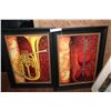 Image 1 : TENOR HORN AND RED CELLO FRAMED PRINTS