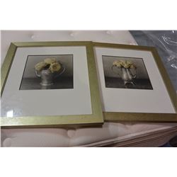 SILVER TRIO AND SILVER ROSES FRAMED PRINTS