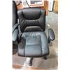 Image 1 : BLACK LEATHER OFFICE CHAIR