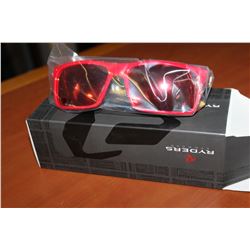 RYDERS HILROY RED GREEN YELLOW, POLARIZED BROWN LENS SUNGLASSES RETAIL $69.99