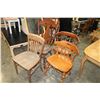Image 1 : FOUR WOOD DINING CHAIRS