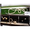 Image 1 : PEARL NECKLACE AND TENNIS BRACELET AND JEWELLRY
