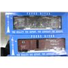 Image 2 : LOT OF THREE PECOS RIVER AND ONE RED CABOOSE O SCALE TRAIN CARS