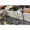 Image 1 : THREE IRON CANDLESTANDS AND TWO IRON WALL HOOKS