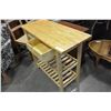 Image 2 : MAPLE ROLLING KITCHEN CART