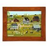 Image 1 : Folk Art Oil Painting of a Farm Scene
