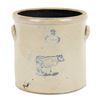 Image 1 : Incised Cow Cobalt Stoneware Crock