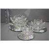 Image 1 : Swarovski crystal water lily candleholders including large, medium and small