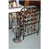 Image 1 : Knight themed fireplace companion set and 24 bottle wine rack