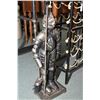 Image 2 : Knight themed fireplace companion set and 24 bottle wine rack