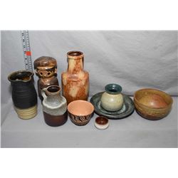 Selection of glazed pottery including jugs, plates, bowls etc.