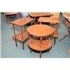 Image 1 : Set of three mid century modern parlour tables all with undershelf