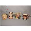 Image 1 : Four medium Royal Doulton character jugs including Old Charlie D5527, The Gardener D6634, Catherine 