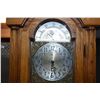 Image 2 : Semi contemporary oak cased chiming weight driven long cased clock with pictorial phase of the moon 