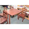 Image 2 : Vintage drop leaf kitchen table and four matching ladder back chairs