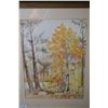 Image 2 : Two framed original artworks including a snowy patch, initialled by artist W.A.K, fall forest signed