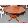 Image 1 : Victorian style mahogany 50" round tilt top dining table