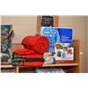 Image 2 : Shelf lot of brand new Christmas items including towel sets, Santa motif blanket, decor pillows, Bom