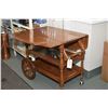 Image 2 : Vilas maple drop leaf tea trolley with brass handled removable drinks tray