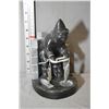 Image 1 : Inuit soapstone carving of a ice fisherman with igloo signed by artist Mark Parkinson 8" in height