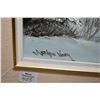 Image 2 : Framed oil on canvas painting of a wintry mountain scene by Alberta artist Mathew Wong, 20" X 16"