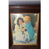 Image 1 : Two framed prints including a harvest maiden and two Victorian children with their puppy