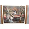 Image 1 : Two framed pictures featuring ducks including original oil on canvas signed by artist P. Otrin (?) 2