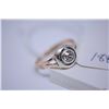 Image 1 : Antique 9kt rose gold and silver diamond solitaire ring set with 0.25ct Old European mine cut diamon