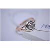 Image 1 : Antique 9kt rose gold and silver diamond solitaire ring set with 0.25ct Old European mine cut diamon