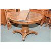 Image 1 : Antique Canadiana oak 44" round dining table with three insert leaves