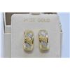 Image 2 : Two pairs of ladies gold earrings including 14kt white and yellow gold earrings, 10kt gold crosses p