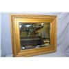 Image 1 : Gilt framed bevelled mirror, overall dimensions 25" X 29"