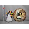 Image 1 : Royal Doulton figurine Bitty Pennyfarthing HN1843 and Royal Doulton plate The Old Balloon Seller D66