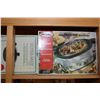 Image 2 : Shelf lot of new in box kitchen items including Rival 4 1/2 quart crockpot, 8 quart stock pot, ename