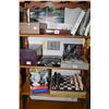 Image 1 : Large selection of new in box office and decor items including marble chess and checker board comple