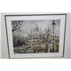 Image 1 : Four framed prints including shadow boxed meeting with a cardinal, Sacre Coeur church in Paris, "Win