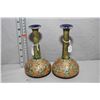 Image 1 : Pair of Royal Doulton glazed stoneware vases marked 6434 and initialled by artist L.M aka Leslie Mer